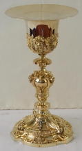 Antique solid silver gilt French Baroque Chalice